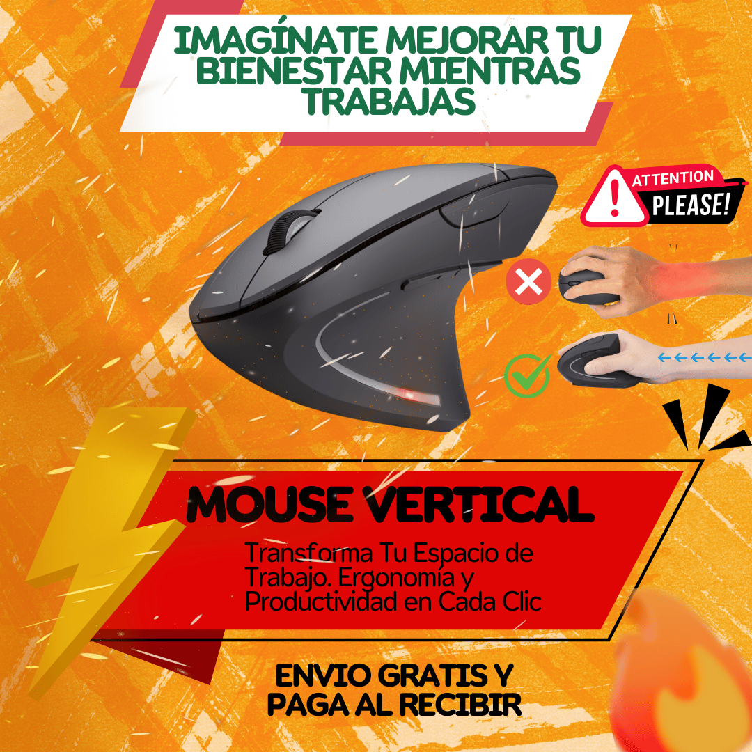 Mouse vertical Rise HP Inalámbrico Recargable®: Solución Ergonómica para tu Comodidad y Productividad