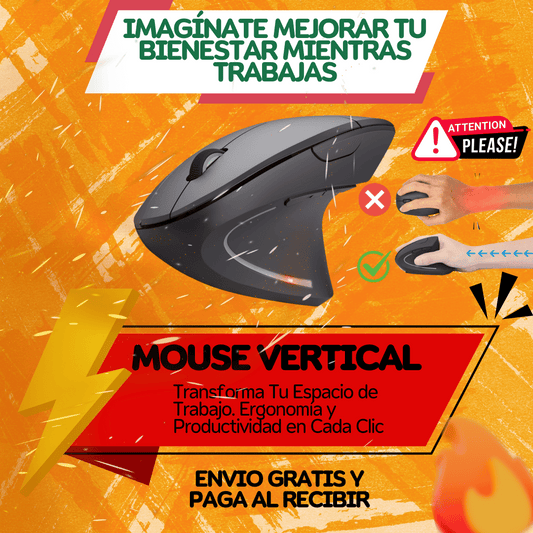 Mouse vertical Rise HP Inalámbrico Recargable®: Solución Ergonómica para tu Comodidad y Productividad